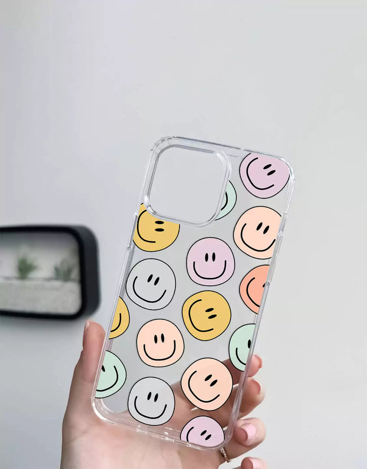 Aesthetic Smile Phone Case for iPhone 15 14 13 12 11 Pro Max Cute Phone Case For Samsung Galaxy S23 S22 Ultra S21 S20 FE S20 S21 Plus Kawaii