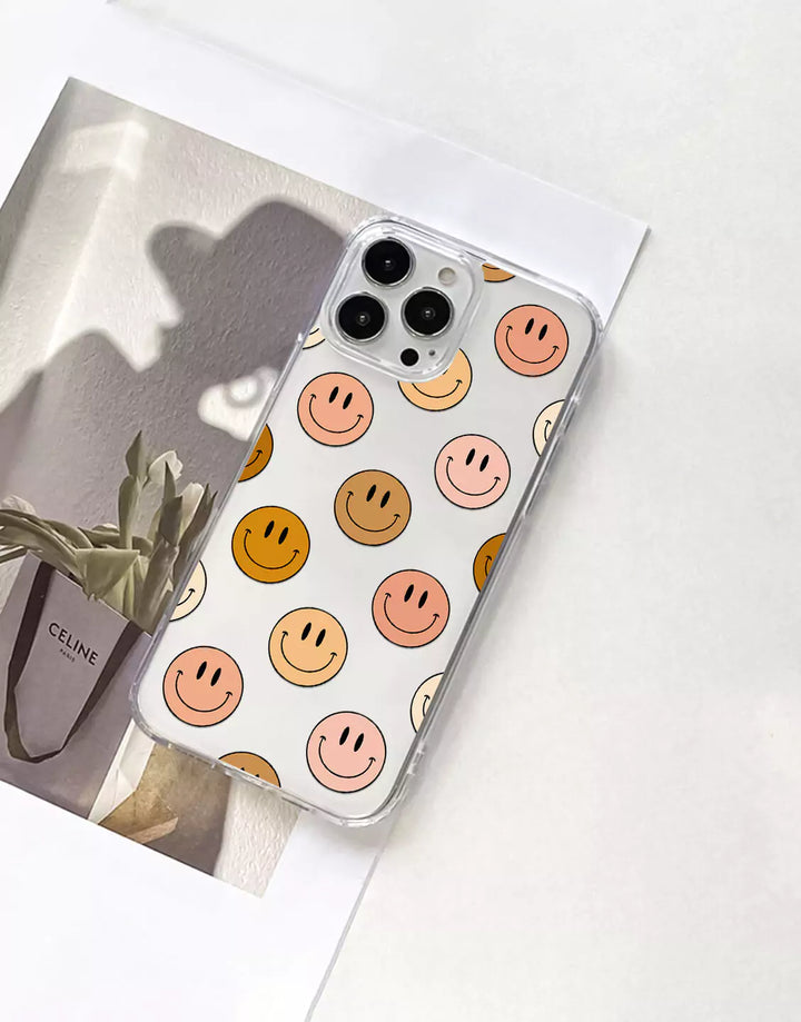 Boho Smiley Face Phone Case for iPhone 14 13 12 11 Pro Max Aesthetic Smiley Case iPhone 14 13 12 Y2K Retro iPhone Case XS Max XR 7 8 Plus SE