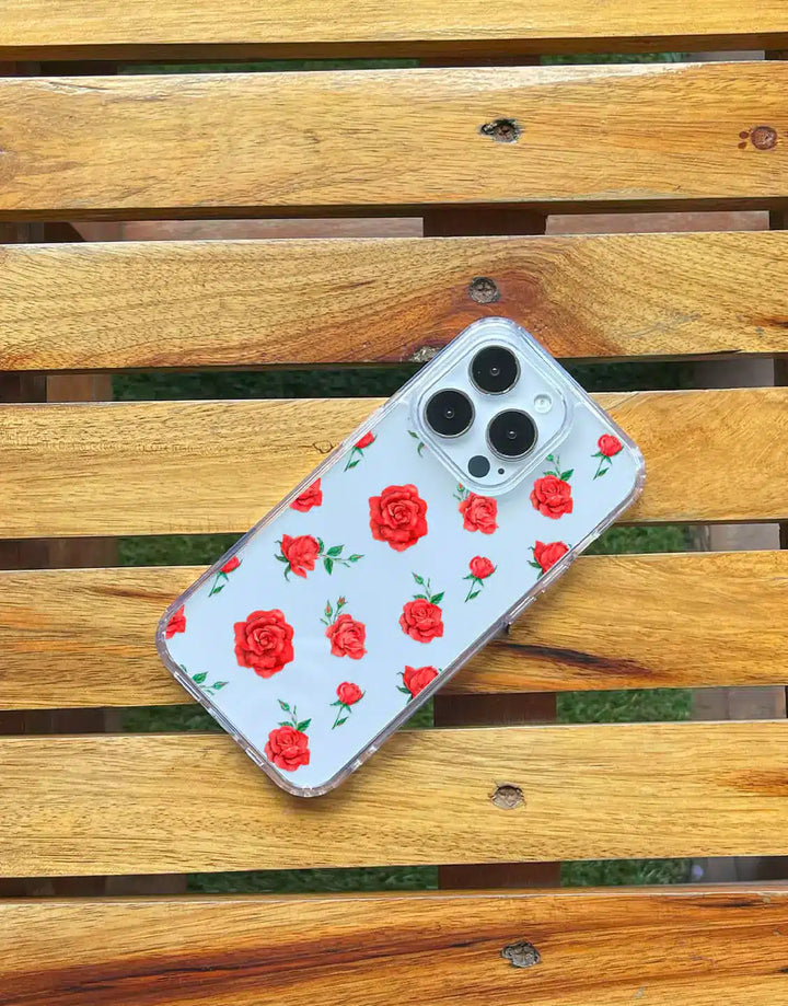 Cute Watercolor Roses Phone Case for iPhone 15 14 13 12 11 Pro Max Red Roses iPhone 15 14 13 12 11 Case iPhone XS Max X XR 7 8 Plus SE Case