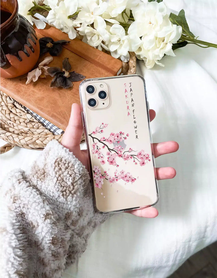 Japanese Sakura Flower Phone Case for iPhone 15 14 13 12 11 Pro Max Blossom Phone Case iPhone 15 14 13 12 Pro Cute Case iPhone XS Max XR SE