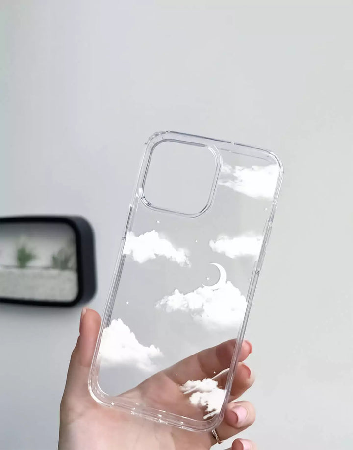 Pretty Clouds Clear Phone Case for iPhone 14 13 12 11 Pro Max Aesthetic Case iPhone 14 13 12 Clouds Phone Case XS Max iPhone XR 7 8 Plus SE