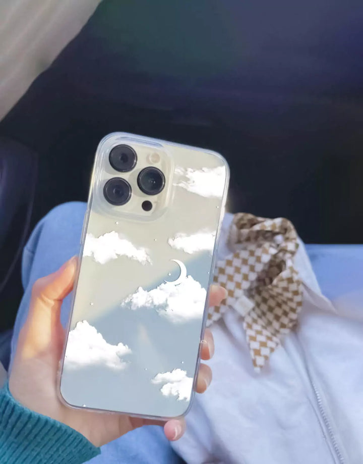 Pretty Clouds Clear Phone Case for iPhone 14 13 12 11 Pro Max Aesthetic Case iPhone 14 13 12 Clouds Phone Case XS Max iPhone XR 7 8 Plus SE