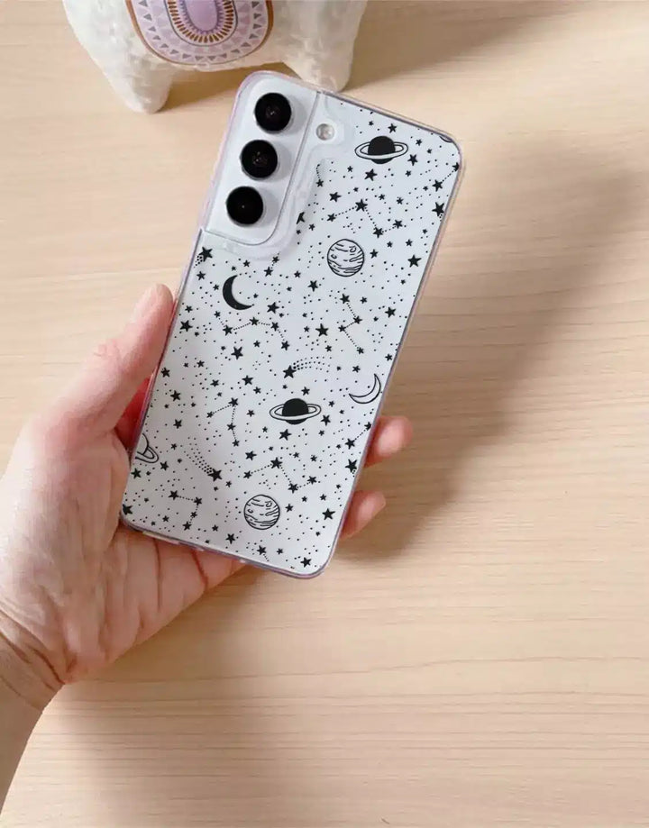 Sky Space Phone Case for Samsung Galaxy S24 S23 S22 Ultra S21 S20 FE S20 S21 FE Stars Case Note 10 20 Planets Case S21 Plus Aesthetic Phone Case