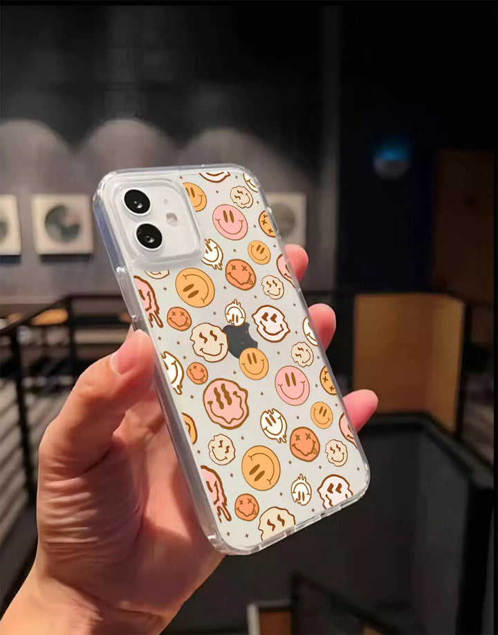 Smiley Face Aesthetic Phone Case for iPhone 14 13 12 11 Pro Max Aesthetic Case iPhone 14 13 12 Cute Smiley Case XS Max iPhone XR 7 8 Plus SE