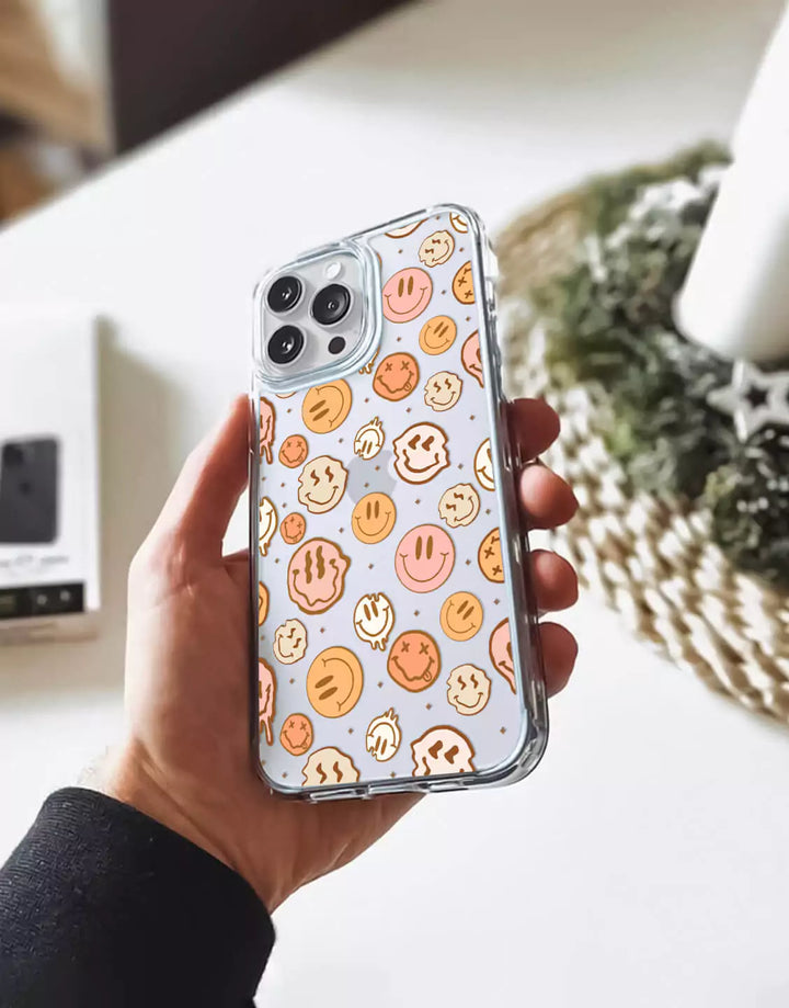 Smiley Face Aesthetic Phone Case for iPhone 14 13 12 11 Pro Max Aesthetic Case iPhone 14 13 12 Cute Smiley Case XS Max iPhone XR 7 8 Plus SE