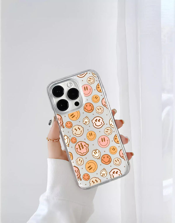 Smiley Face Aesthetic Phone Case for iPhone 14 13 12 11 Pro Max Aesthetic Case iPhone 14 13 12 Cute Smiley Case XS Max iPhone XR 7 8 Plus SE