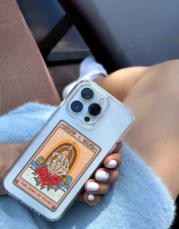 The Zero Of Fuck Card Phone Case for iPhone 14 13 12 11 Pro Max Case iPhone 14 13 12 11  Tarot Card Print Case XS Max iPhone XR 7 8 Plus SE 20