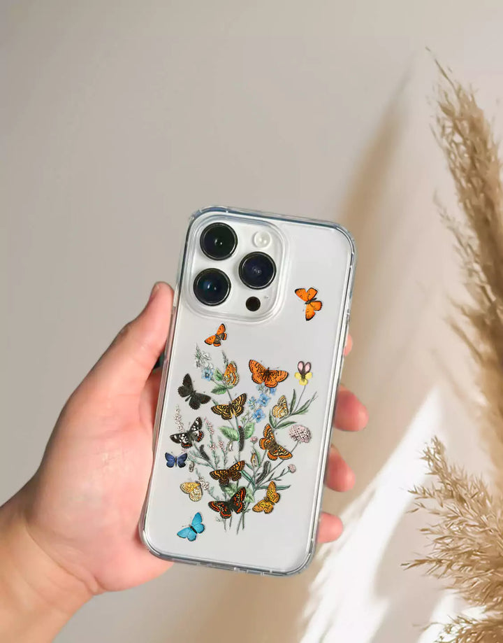 Vintage Butterfly Aesthetic Phone Case for iPhone 14 13 12 11 Pro Max Aesthetic Case iPhone 14 13 12 Butterflys Case XS Max iPhone XR 7 8 Plus SE