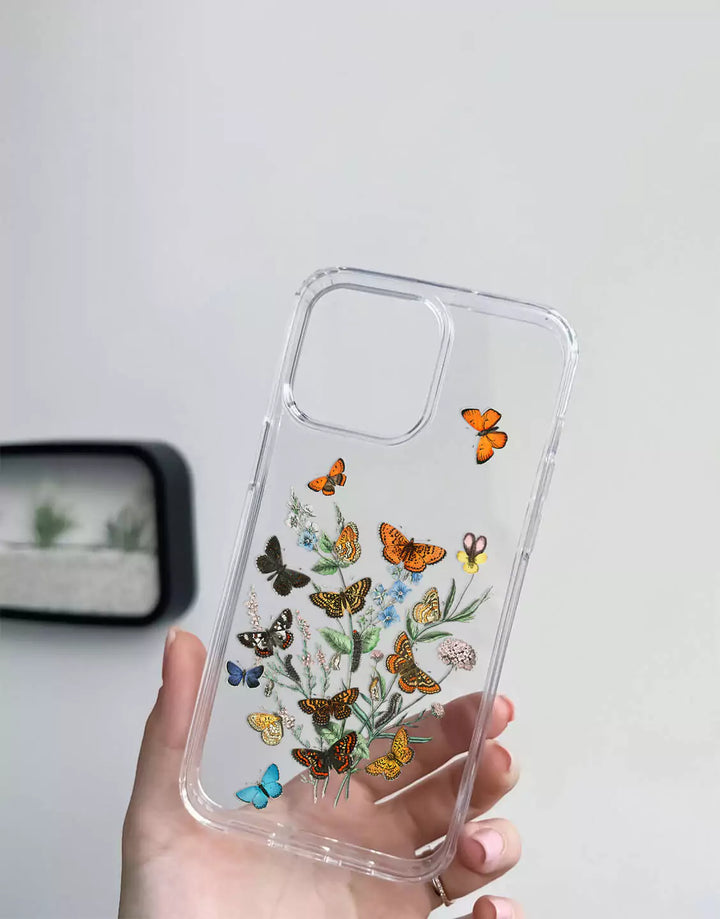 Vintage Butterfly Aesthetic Phone Case for iPhone 14 13 12 11 Pro Max Aesthetic Case iPhone 14 13 12 Butterflys Case XS Max iPhone XR 7 8 Plus SE