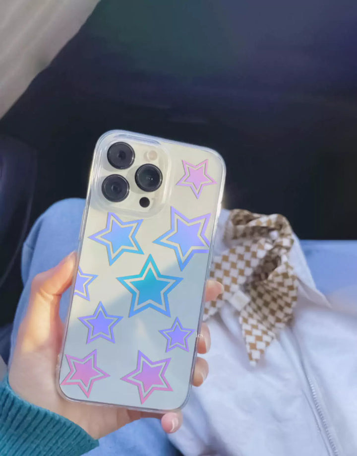 Y2K Aesthetic Purple Pastel Phone Case for iPhone 14 13 12 11 Pro Max Rainbow Case iPhone 14 13 12 Pro Stars Case iPhone XS Max X 7 8 SE