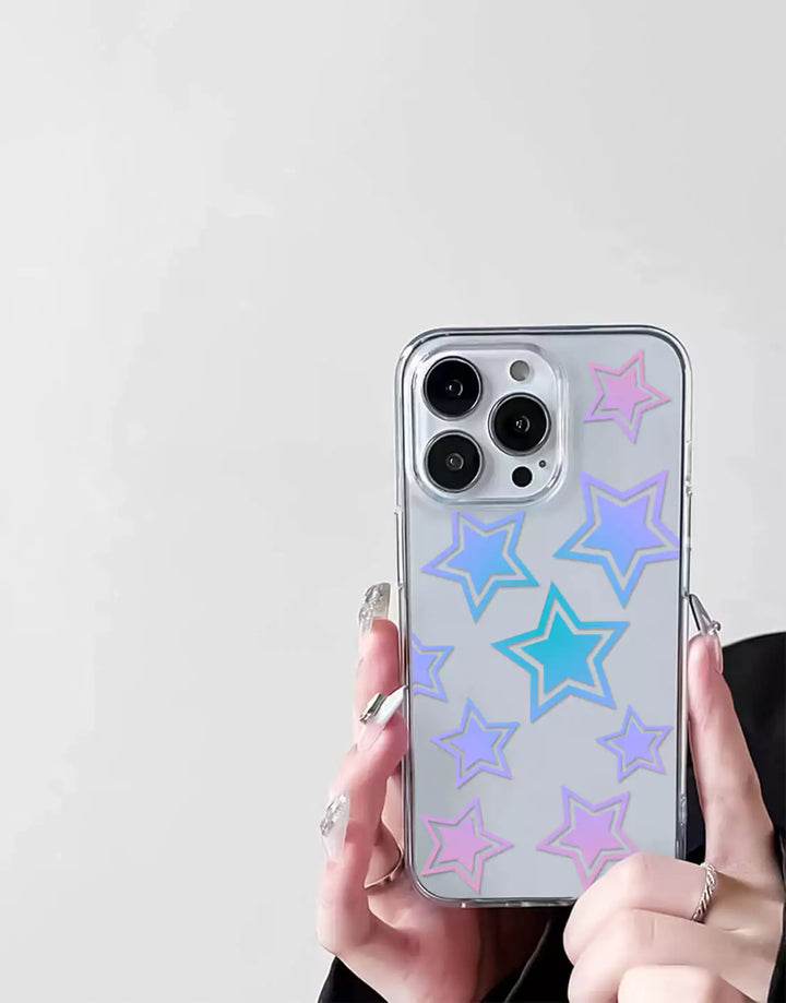 Y2K Aesthetic Purple Pastel Phone Case for iPhone 14 13 12 11 Pro Max Rainbow Case iPhone 14 13 12 Pro Stars Case iPhone XS Max X 7 8 SE