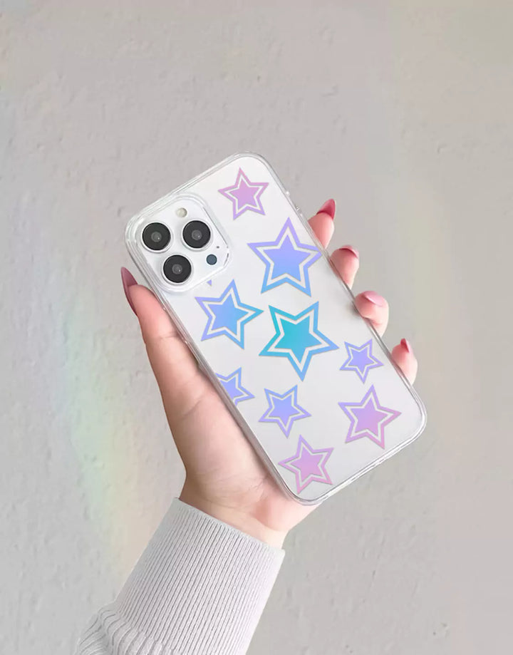 Y2K Aesthetic Purple Pastel Phone Case for iPhone 14 13 12 11 Pro Max Rainbow Case iPhone 14 13 12 Pro Stars Case iPhone XS Max X 7 8 SE