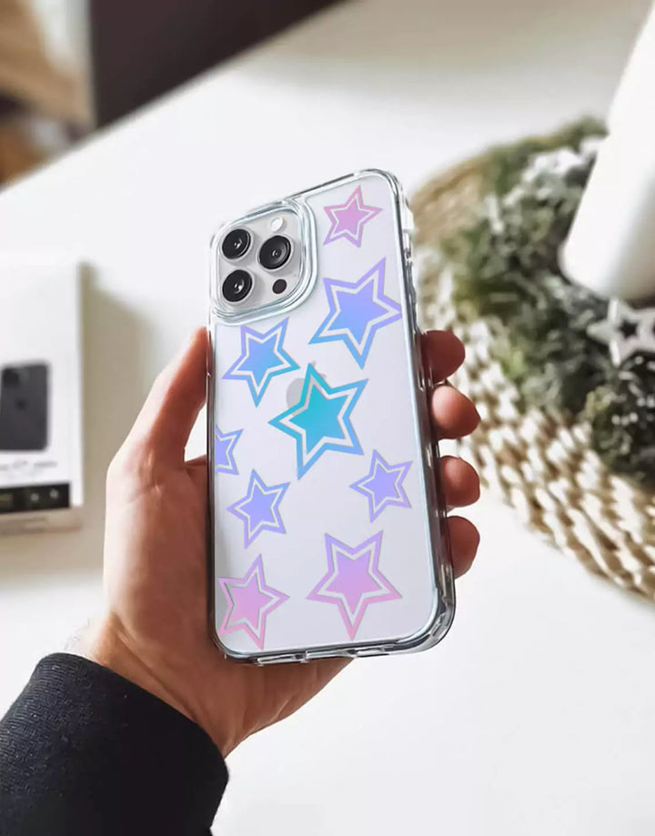 Y2K Aesthetic Purple Pastel Phone Case for iPhone 14 13 12 11 Pro Max Rainbow Case iPhone 14 13 12 Pro Stars Case iPhone XS Max X 7 8 SE