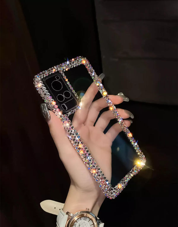 Aesthetic Cute Bling Diamonds Clear Samsung Case