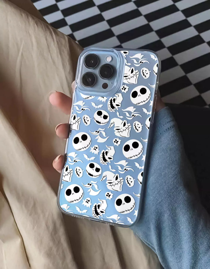 Aesthetic Gothic Skull Case for iPhone 14 13 12 Pro Max Jack Skellington Case iPhone 14 13 12 11 Pro Pumpkin iPhone Case XR XS Max 8 Plus SE