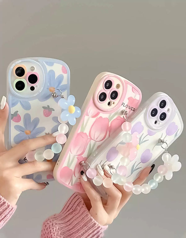 Aesthetic Kawaii Flowers Pastel iPhone Case