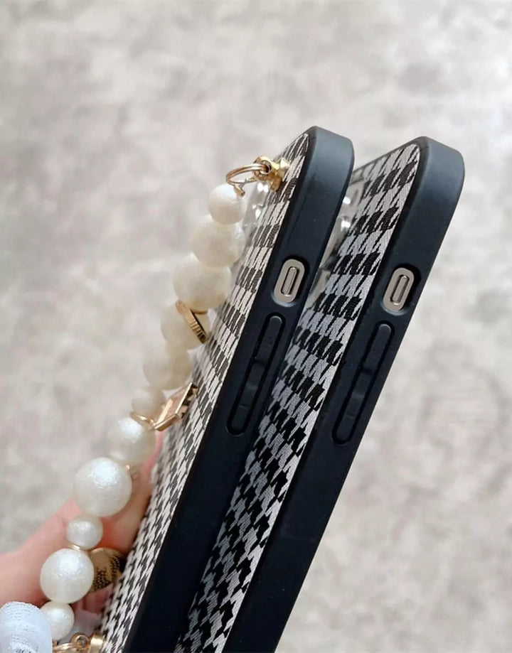 Aesthetic Luxury Cute Phone Case With Pearl Bracelet for Samsung Galaxy S23 Ultra S22 Plus S21 S20 FE S10 S9 Note 20 10