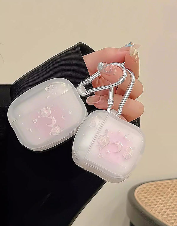 Aesthetic Pink Moon AirPods Case