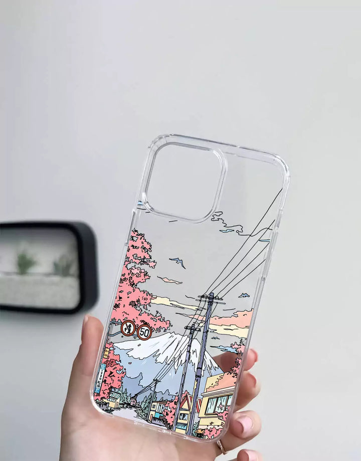 Anime Aesthetic Landscape Japan Case for iPhone 15 14 13 12 11 Pro Max Scenery Case iPhone 14 13 12 XR Painting Case XS Max Case iPhone 7 8 SE 2020