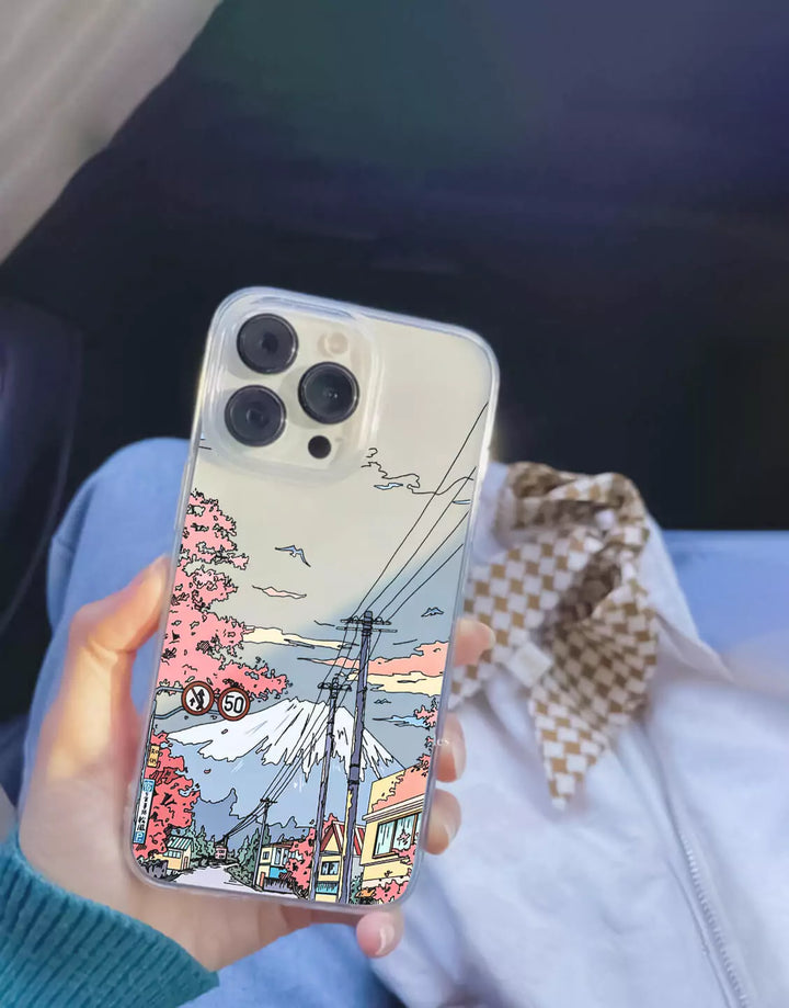 Anime Aesthetic Landscape Japan Case for iPhone 15 14 13 12 11 Pro Max Scenery Case iPhone 14 13 12 XR Painting Case XS Max Case iPhone 7 8 SE 2020