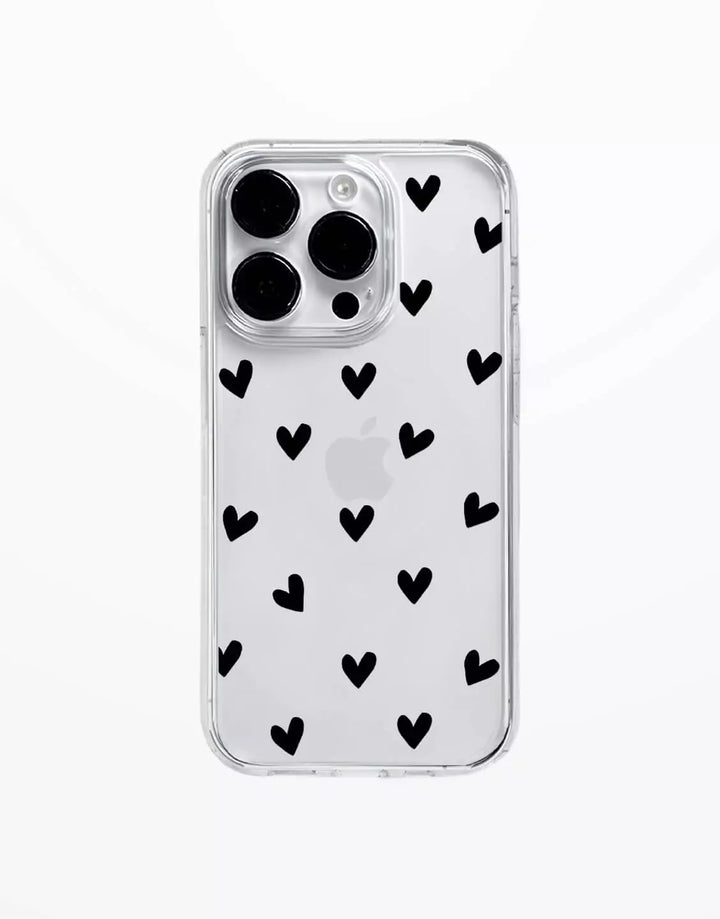 Cute Black Heart iPhone Case