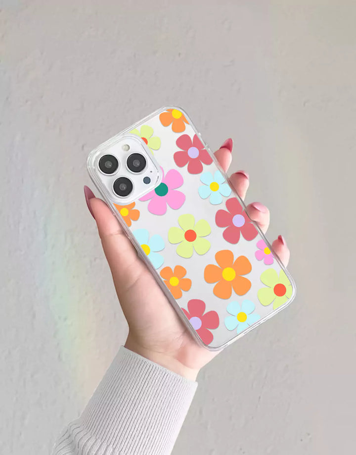 Flower Power Phone Case for iPhone 16 15 14 13 12 11 Pro Max Retro Floral Phone Case Aesthetic iPhone 15 14 13 12 Pro Cute Case iPhone XS Max XR SE