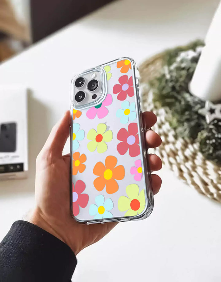 Flower Power Phone Case for iPhone 16 15 14 13 12 11 Pro Max Retro Floral Phone Case Aesthetic iPhone 15 14 13 12 Pro Cute Case iPhone XS Max XR SE