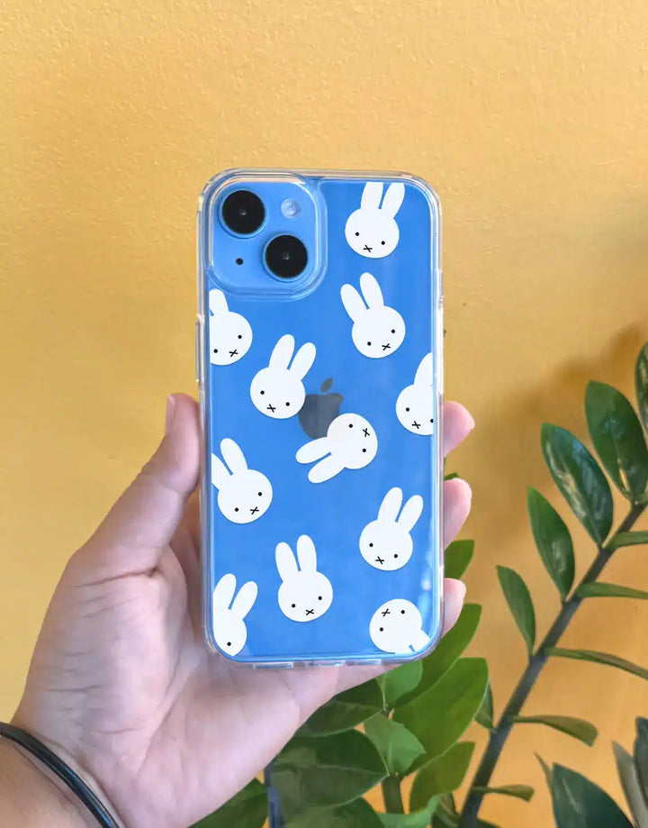 Cute Rabbit Phone Case for iPhone 15 14 13 12 11 Pro Max XR XS Aesthetic Kawaii Rabbit Case