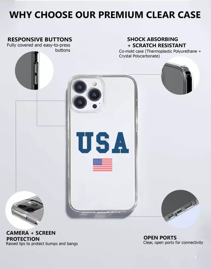 Cute USA Flag Phone Case for iPhone 15 14 13 12 11 iPhone XS Max XR X America US Flag Case 8 Plus 7 Plus SE 2020