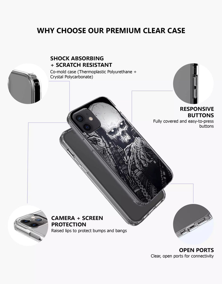 Gothic Skull iPhone Case - URBANLUSA