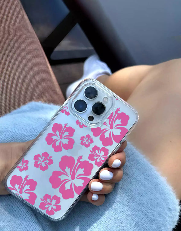 Hibiscus Flower Phone Case for iPhone 14 13 12 11 Pro Max Floral Phone Case iPhone 15 14 13 12 Pro Aesthetic Phone Case iPhone X