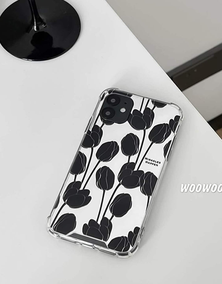 Retro Tulip Flowers iPhone Case - URBANLUSA