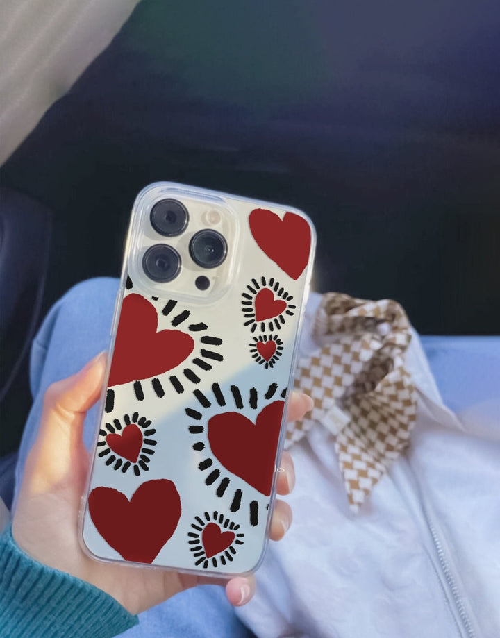 Aesthetic Love Heart iPhone Case - URBANLUSA