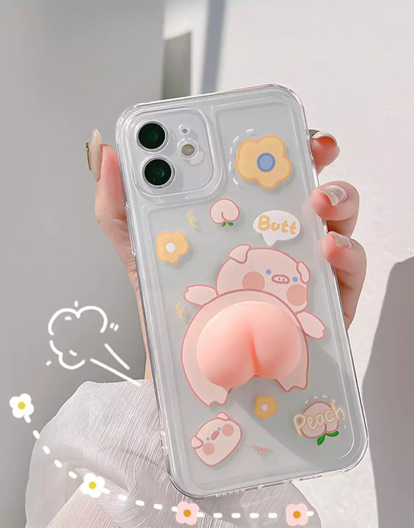 Kawaii Funny Piggy Butt iPhone Case