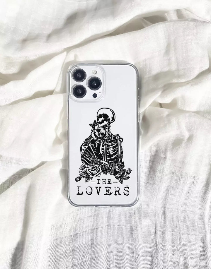 Skeleton Tarot Phone Case for iPhone 15 14 13 12 11 Pro Max Case iPhone 15 14 13 12 Lovers Tarot Card Cas iPhone XS Max XR 7 8 Plus SE Case