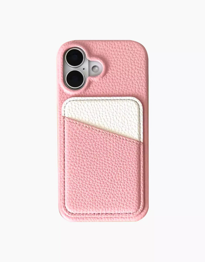 Cute Candy Color Leather Phone Case with Card Holder for iPhone 16 15 14 13 12 11 Pro Max Cute iPhone 16 15 14 13 12 11 Case Aesthetic Phone Case Gift for Her