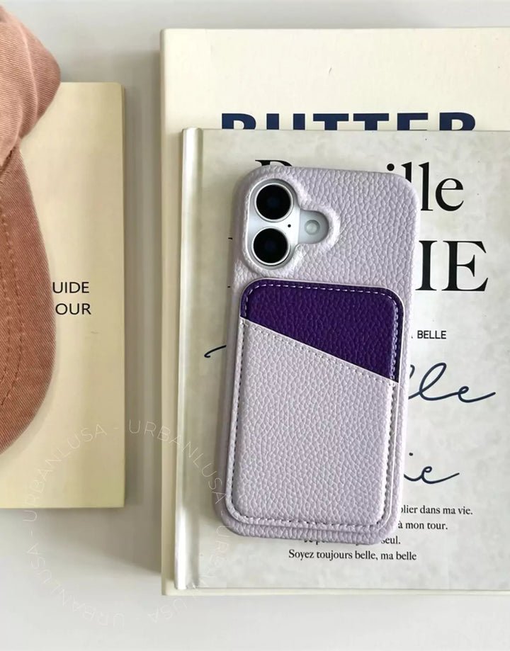 Cute Candy Color Leather Phone Case with Card Holder for iPhone 16 15 14 13 12 11 Pro Max Cute iPhone 16 15 14 13 12 11 Case Aesthetic Phone Case Gift for Her